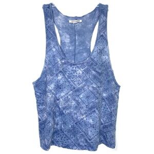 American Eagle Blue Paisley Tank Top Women’s Size XS Coastal
